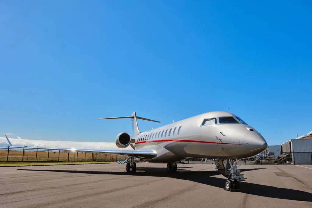 Luxury private jet photographed by Cape Town corporate photographer at Cape Town International Airport