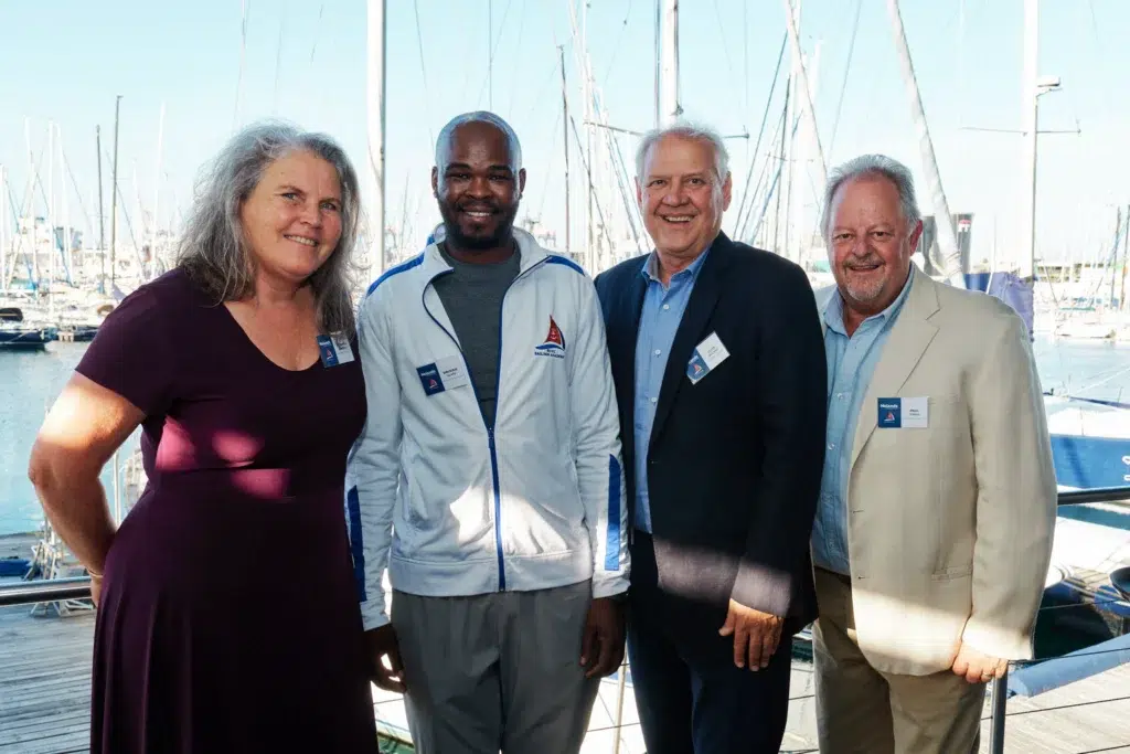 Event photography for corporate gatherings in Cape Town. Group photo at Beyond the Horizon event at Royal Cape Yacht Club.