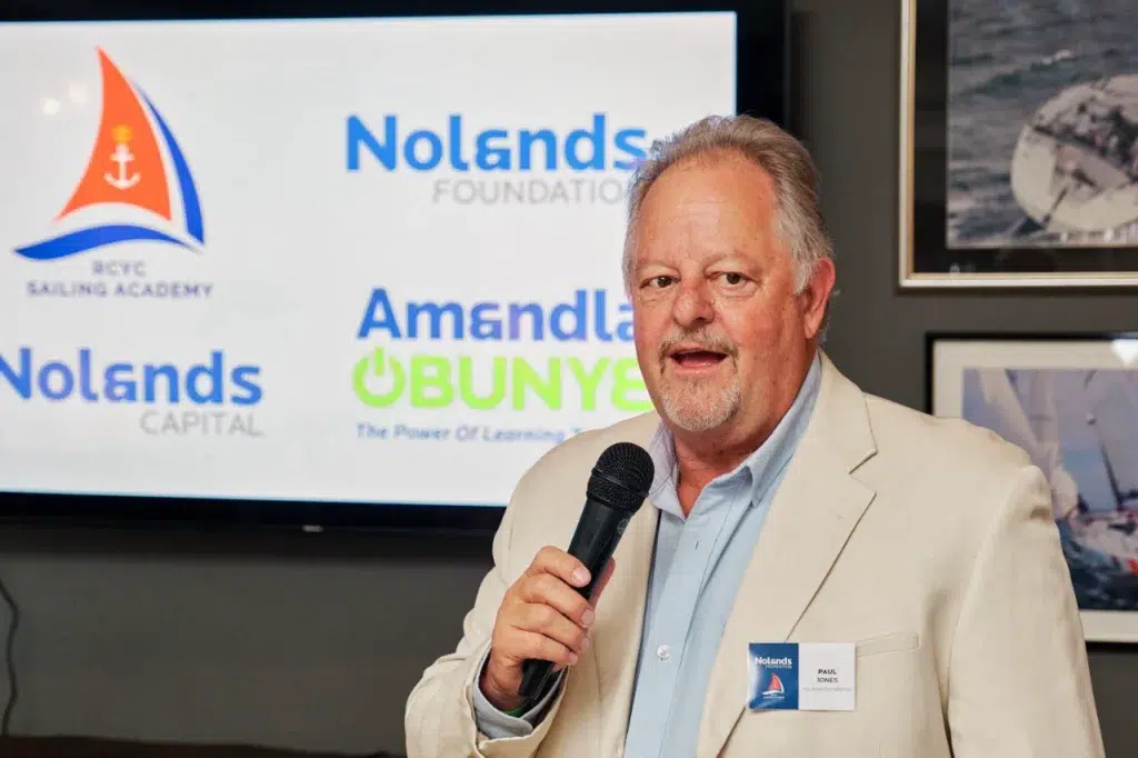 Corporate event photography at Royal Cape Yacht Club. Paul Jones speaks at Beyond the Horizon, captured by a Cape Town event photographer.