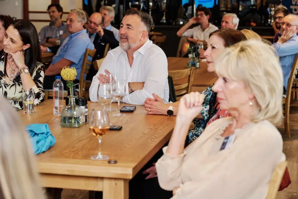Engaged audience at Beyond the Horizon event, captured by a professional event photographer in Cape Town at Royal Cape Yacht Club.