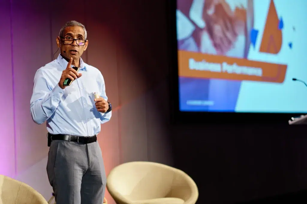 Conference Photography: CEO addressing employees