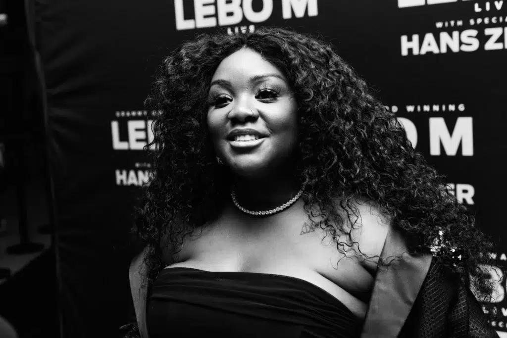 Singer Refilwe Morake (Refi Sings) on the red carpet for the Lebo M and Hans Zimmer concert Cape Town.