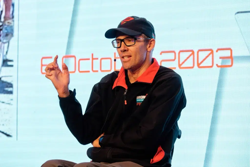 Multi Day Conference Photography:  Triathlet Pieter du Preez speaking at conference in George, Fancourt